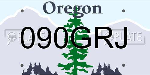 090GRJ Oregon License Plate