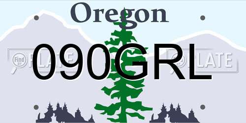 090GRL Oregon License Plate