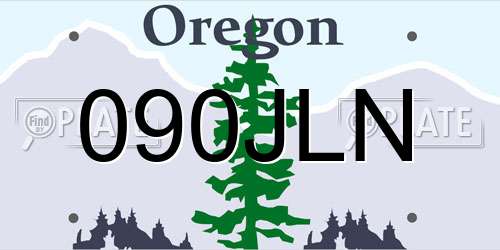 090JLN Oregon License Plate
