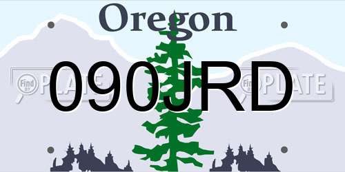 090JRD Oregon License Plate
