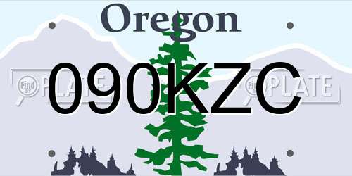 090KZC Oregon License Plate