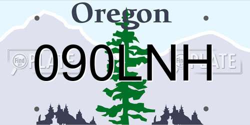 090LNH Oregon License Plate