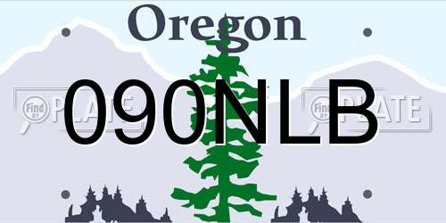 090NLB Oregon License Plate