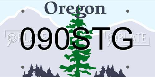 090STG Oregon License Plate