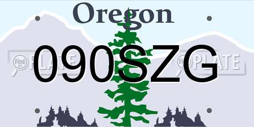 090SZG Oregon License Plate