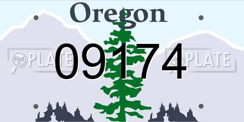 09174 Oregon License Plate