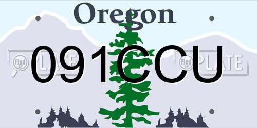 091CCU Oregon License Plate