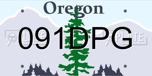 091DPG Oregon License Plate