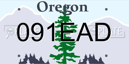 091EAD Oregon License Plate