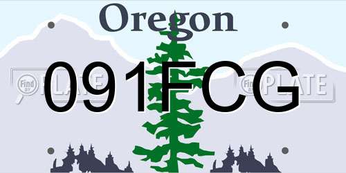091FCG Oregon License Plate