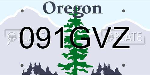 091GVZ Oregon License Plate