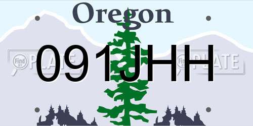 091JHH Oregon License Plate