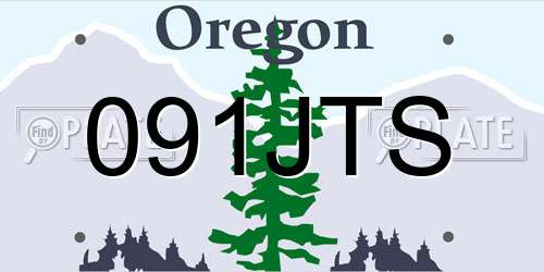 091JTS Oregon License Plate