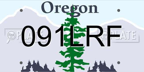 091LRF Oregon License Plate