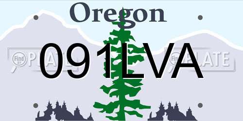 091LVA Oregon License Plate