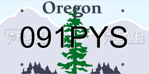 091PYS Oregon License Plate