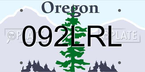 092LRL Oregon License Plate