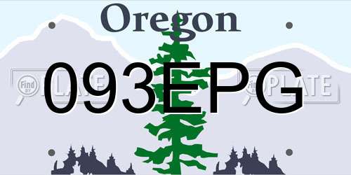 093EPG Oregon License Plate