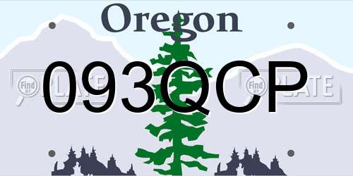 093QCP Oregon License Plate
