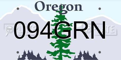 094GRN Oregon License Plate