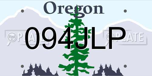 094JLP Oregon License Plate