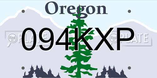 094KXP Oregon License Plate