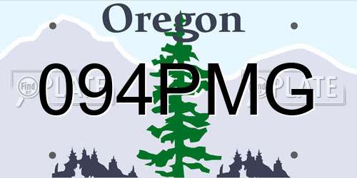 094PMG Oregon License Plate