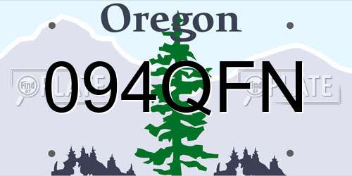 094QFN Oregon License Plate
