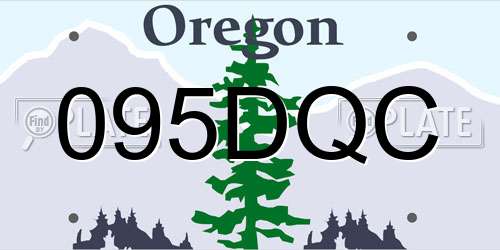 095DQC Oregon License Plate