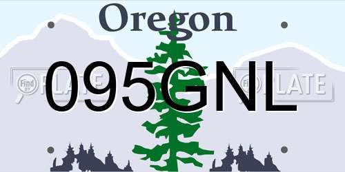 095GNL Oregon License Plate