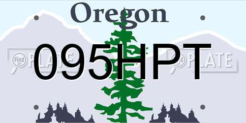 095HPT Oregon License Plate
