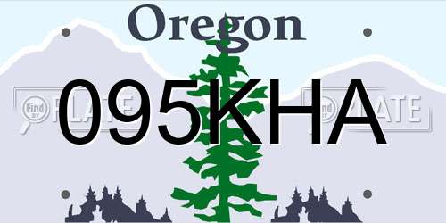 095KHA Oregon License Plate
