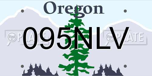095NLV Oregon License Plate