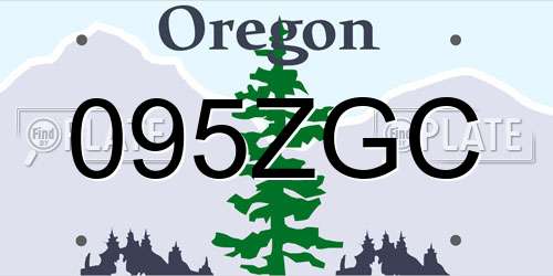 095ZGC Oregon License Plate