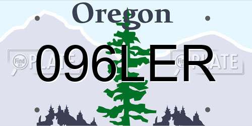 096LER Oregon License Plate