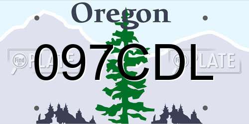 097CDL Oregon License Plate