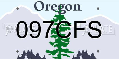 097CFS Oregon License Plate