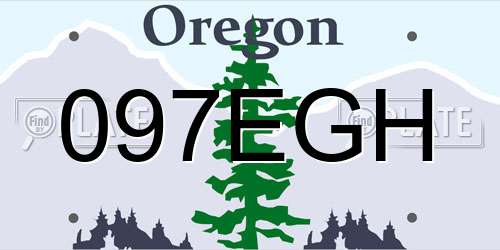 097EGH Oregon License Plate