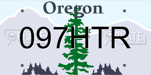097HTR Oregon License Plate