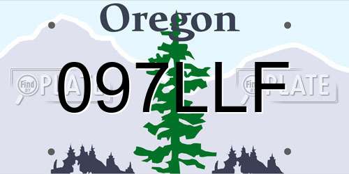 097LLF Oregon License Plate
