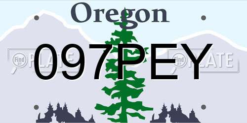 097PEY Oregon License Plate