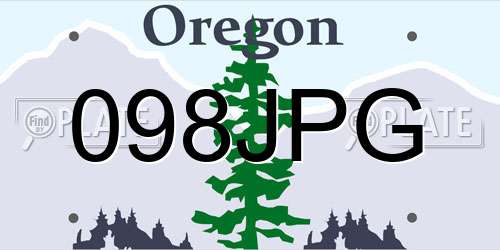 098JPG Oregon License Plate