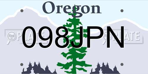 098JPN Oregon License Plate