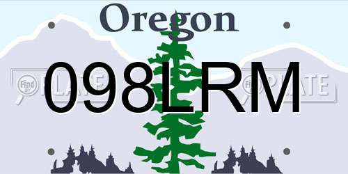 098LRM Oregon License Plate