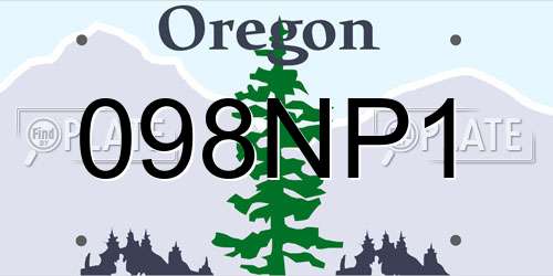098NP1 Oregon License Plate