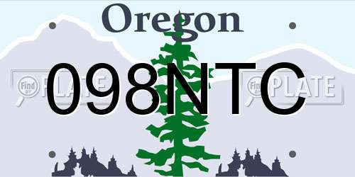 098NTC Oregon License Plate