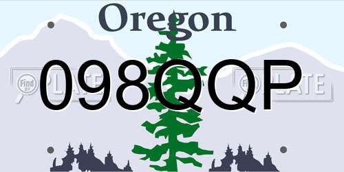098QQP Oregon License Plate