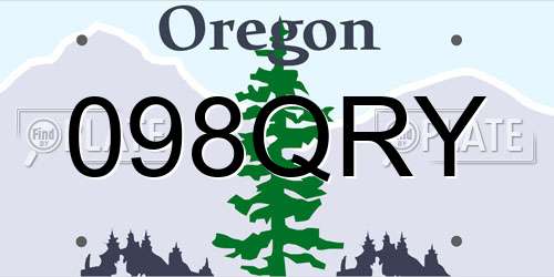 098QRY Oregon License Plate