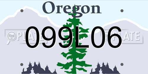 099L06 Oregon License Plate