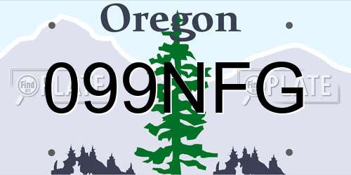 099NFG Oregon License Plate